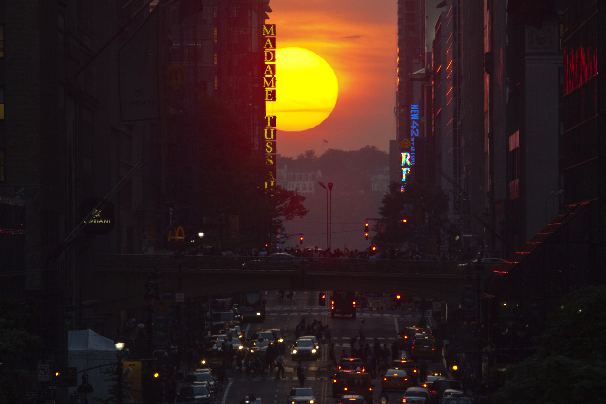 Le phénomène du Manhattanhenge